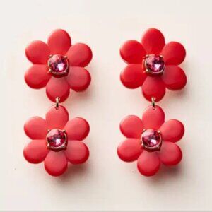 Kate Spade Red Flower Earrings — NIB